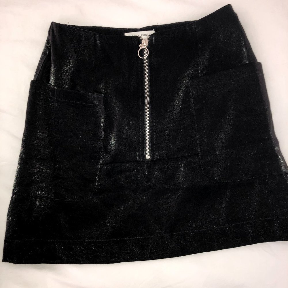Never Worn Mini Honey Punch Zipper Skirt